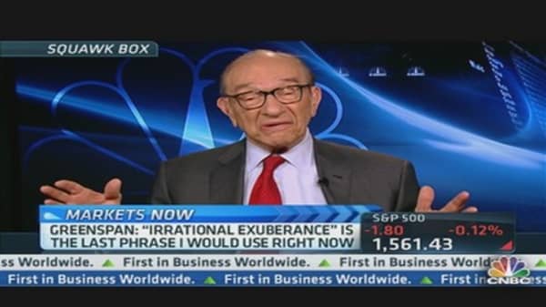 Greenspan: 'Irrational Exuberance' Last Phrase I Would Use Right Now
