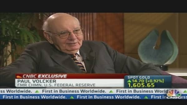 Paul Volcker: We're Overleveraged on Fed's QE
