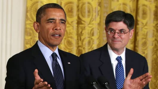 President Barack Obama and White House Chief of Staff Jack Lew.