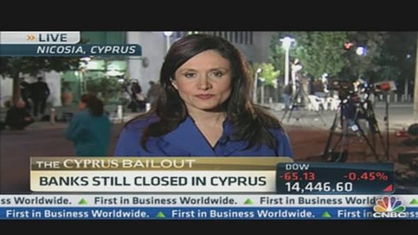 Protestors Gather Outside Cyprus Parliament