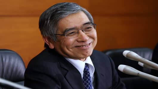 Bank Of Japan New Governor Haruhiko Kuroda