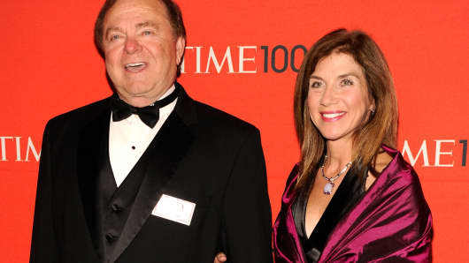 Harold Hamm and his wife Sue Ann Hamm, in April, 2012