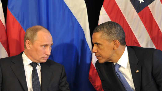 Russia's President Vladimir Putin and President Barack Obama