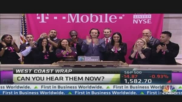 T-Mobile US Up on First Day of Trading