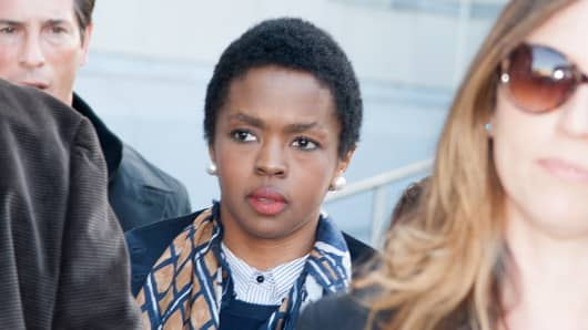 Lauryn Hill leaves court in Newark, N.J. Hill pleaded guilty in June 2012 for failing to pay federal taxes on $1.8 million earned from 2005 to 2007.