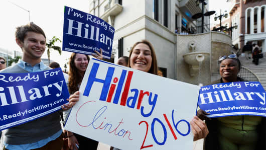 Clinton's supporters are urging her to run for president in 2016.