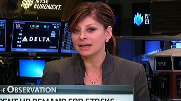 Maria's Observation: Pent up Demand for Stocks