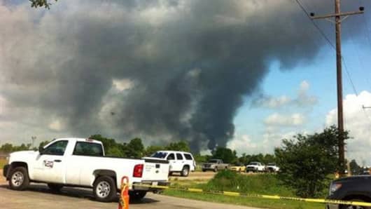 An explosion rocked a Louisiana chemical plant on June 13, 2013.
