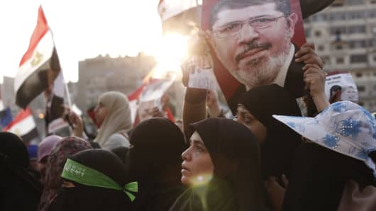 Supporters of Mohammed Morsi gather in Cairo
