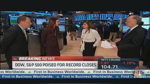 Dow and S&P Near Record Highs