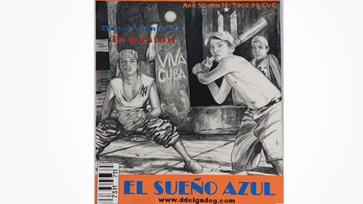 A Delgado magazine-cover painting