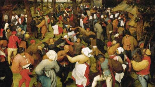 Detail of The Wedding Dance by Pieter Bruegel the Elder