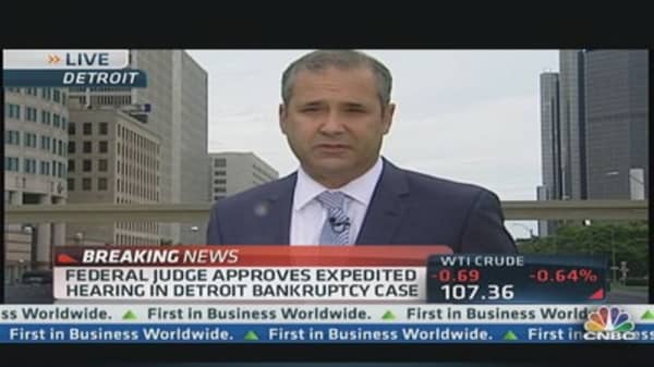 Judge approves expedited hearing in Detroit bankruptcy