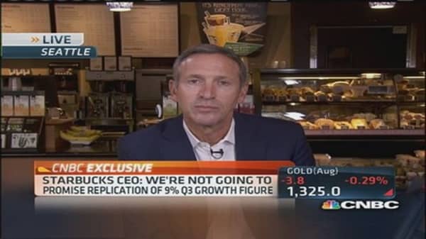 Starbucks CEO: 'Not losing any sleep over Dunkin' Donuts'