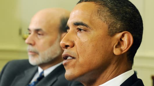 President Barack Obama and Federal Reserve Chairman Ben Bernanke