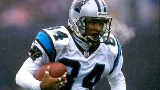 A wide receiver for the Carolina Panthers, Rae Carruth  was found guilty in 2001 of conspiring to murder his pregnant girlfriend.
