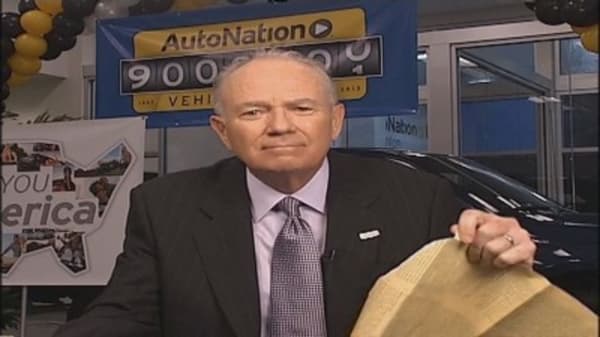 AutoNation CEO gives truck away live on CNBC