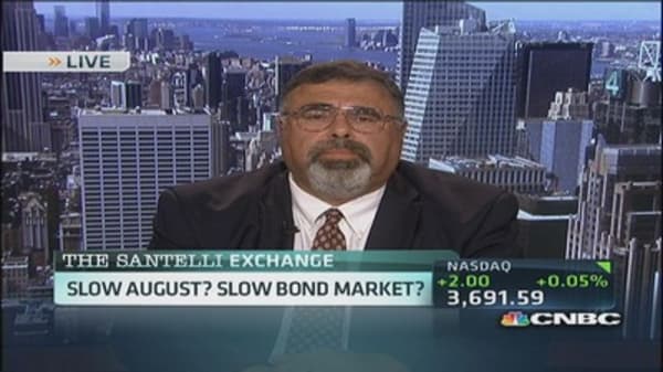Santelli: Slow August? Slow bond activity?