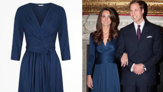 Designer recreates Kate’s blue engagement dress for $130