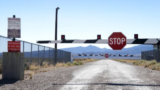 Guard Gate at Area 51 near Rachel, Nevada