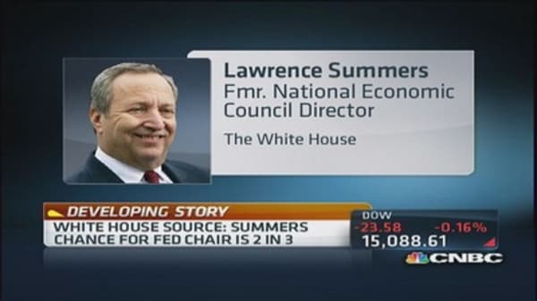 Summers has 2 in 3 chance for Fed Chair: Source