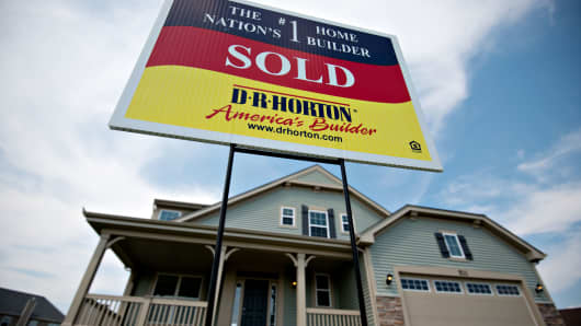 Premium: New home sales D.R. Horton Sold sign real estate