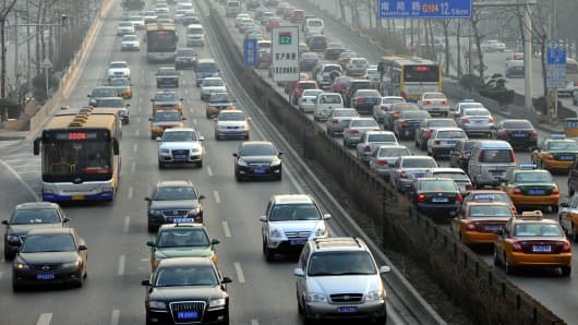 Traffic in Beijing.