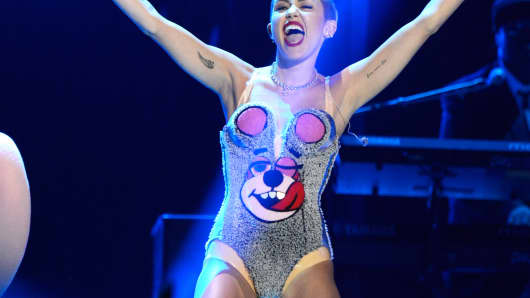 Miley Cyrus performs at the Barclays Center in Brooklyn, NY