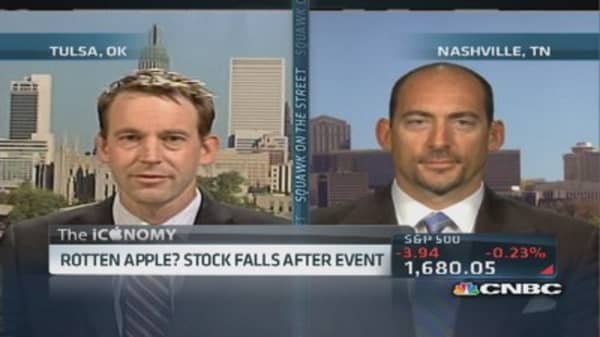Rotten Apple? Stock falls after event