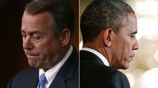 House Speaker John Boehner and President Barack Obama.
