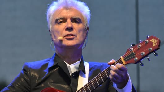 David Byrne performs during the 2013 Bonnaroo Music & Arts Festival on June 16, 2013 in Manchester, Tennessee.