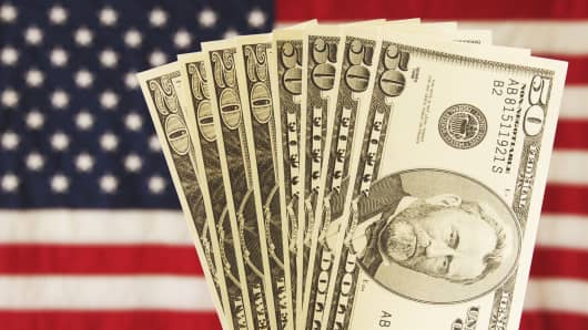 American flag money