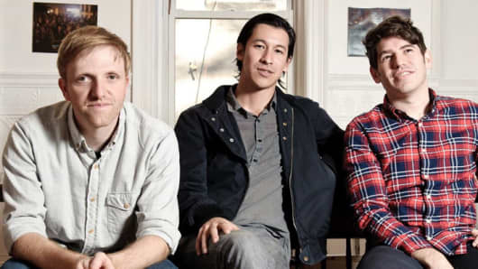 Charles Adler, Perry Chen and Yancey Strickler (left to right), founders of Kickstarter