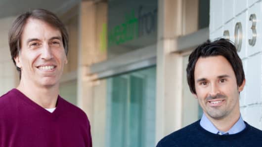 Wealthfront founders Andy Rachleff  and Daniel Carroll.