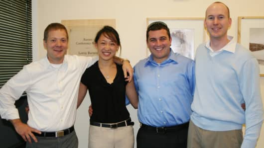 (left to right) Dan Berkenstock, Ching-Yu Hu, Julian Mann and John Fenwick, co-founders of Skybox Imaging