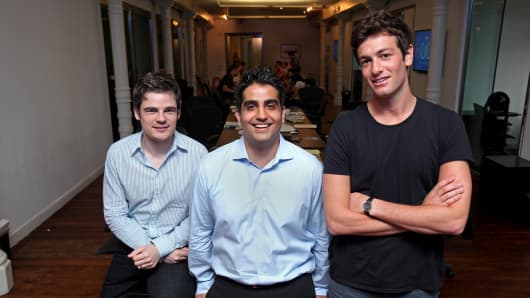 Mario Schlosser, Kevin Nazemi and Josh Kushner  (left to right), founders of Oscar
