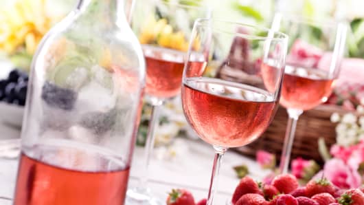 Wine summer picnic rose