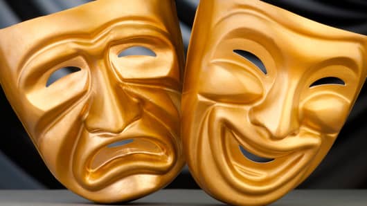 Happy sad theater masks