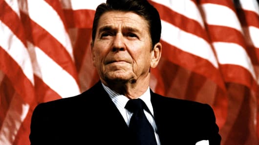 President Ronald Reagan in 1982.