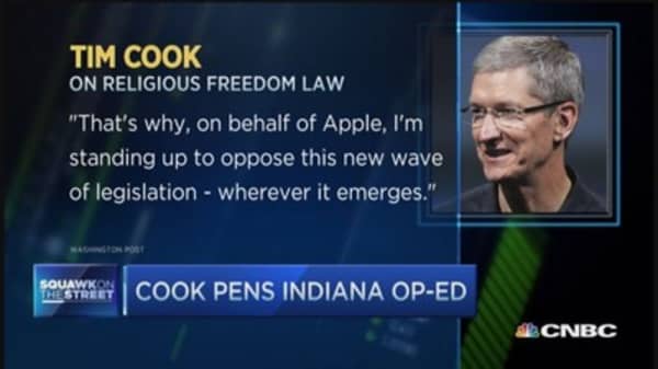Cook: Deeply disappointed in Indiana's new law