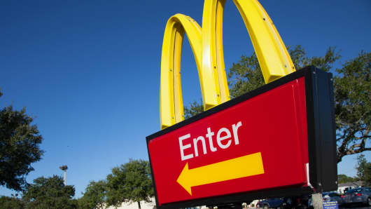 McDonald's Enter sign