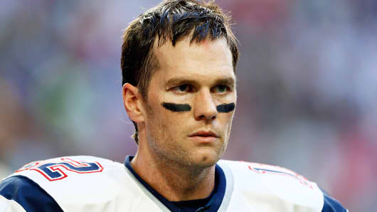 New England Patriots 2015 Team Autographed Logo Football Tom Brady