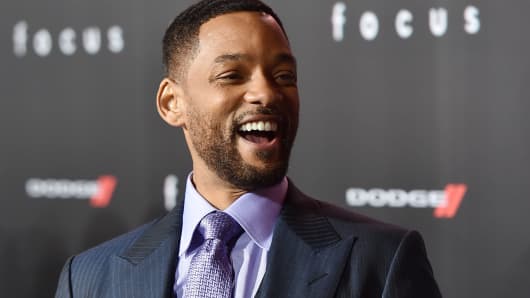 Actor Will Smith attends the premiere of Warner Bros. Pictures' 'Focus' at TCL Chinese Theatre on February 24, 2015 in Hollywood, California.