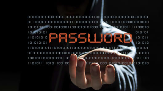 Hacker with password icon