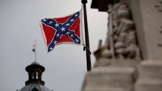 The Confederate flag on the Capitol grounds in Columbia, South Carolina.