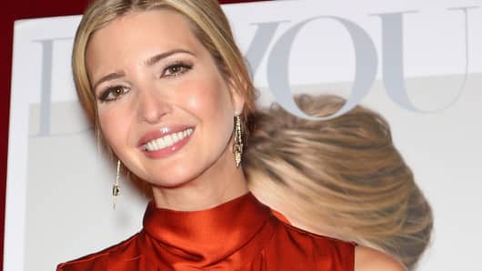 Ivanka Trump arrives at DuJour Magazine's "An Evening Of Glamour" at the Couture Jewelry Show in Las Vegas.