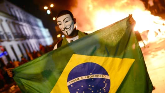 Brazilian protester