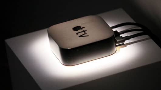 The new Apple TV has been shown during an Apple media event in San Francisco, September 9, 2015.