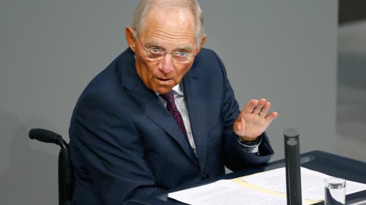 German Finance Minister Wolfgang Schäuble.