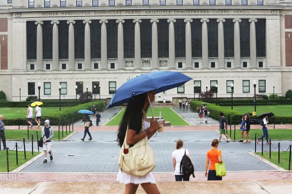 The campus of Columbia University in New York City